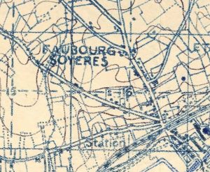 Faubourg Soyeres from Battalion War Diary
