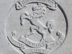 Capbadge of the Royal West Kent Regiment