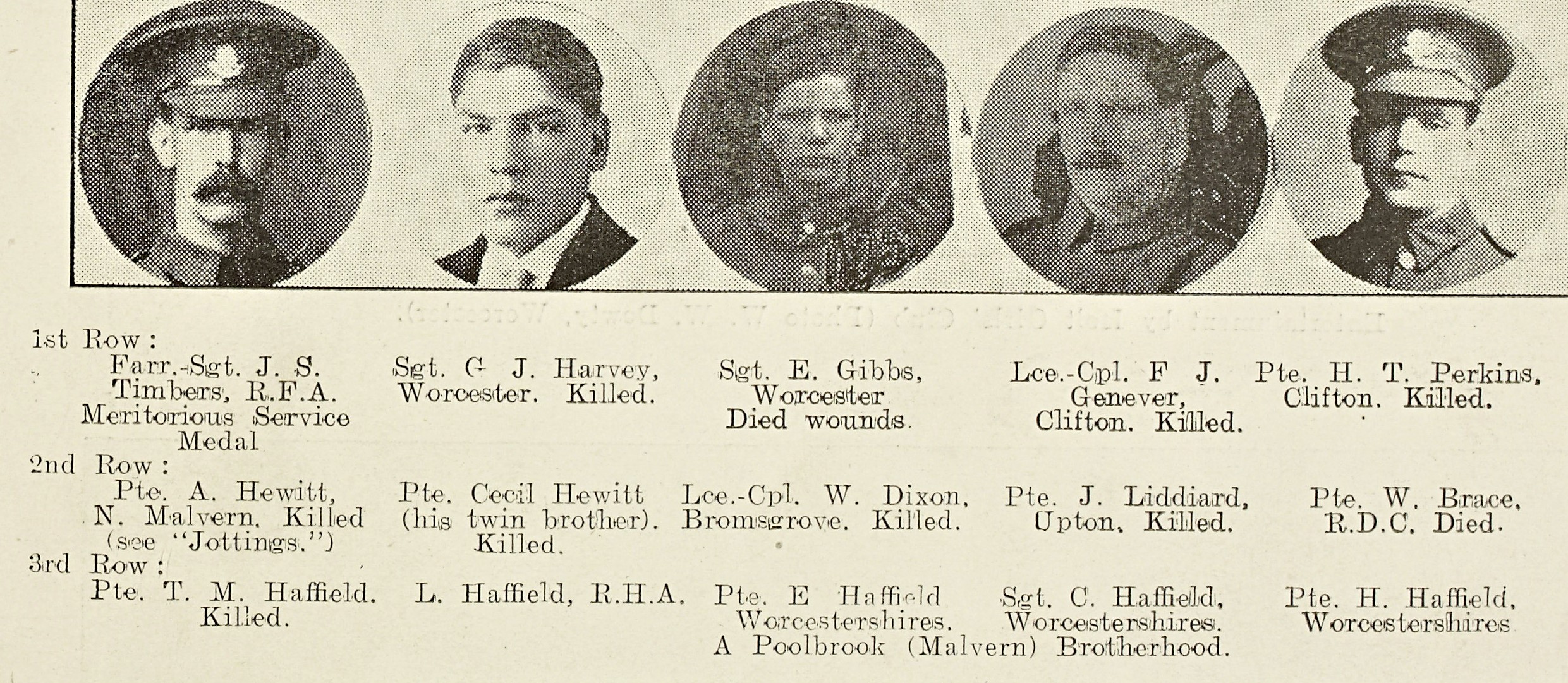 The Haffield brothers of Poolbrook