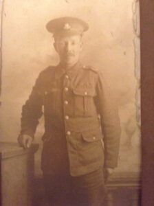 Sidney Hart in the uniform of the Worcestershire Regiment.