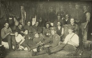 Men of the 2nd South Midland Brigade, Royal Field Artillery in Essex in November 1914.