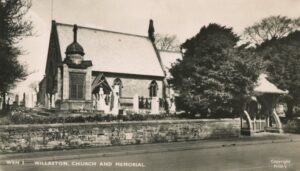 A post-war view of Christchurch, Willaston on the Wirral where George Haughton was christened.