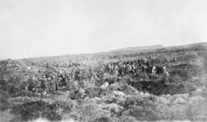 Warwickshire and Worcestershire Yeomanry (1st South Midland Brigade, 2nd Mounted Division) landing at Suvla Bay, August 1915.